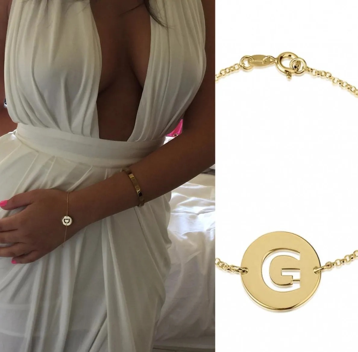 Cut Out Initial Bracelet