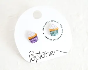 Cute Cupcake Stud Earrings