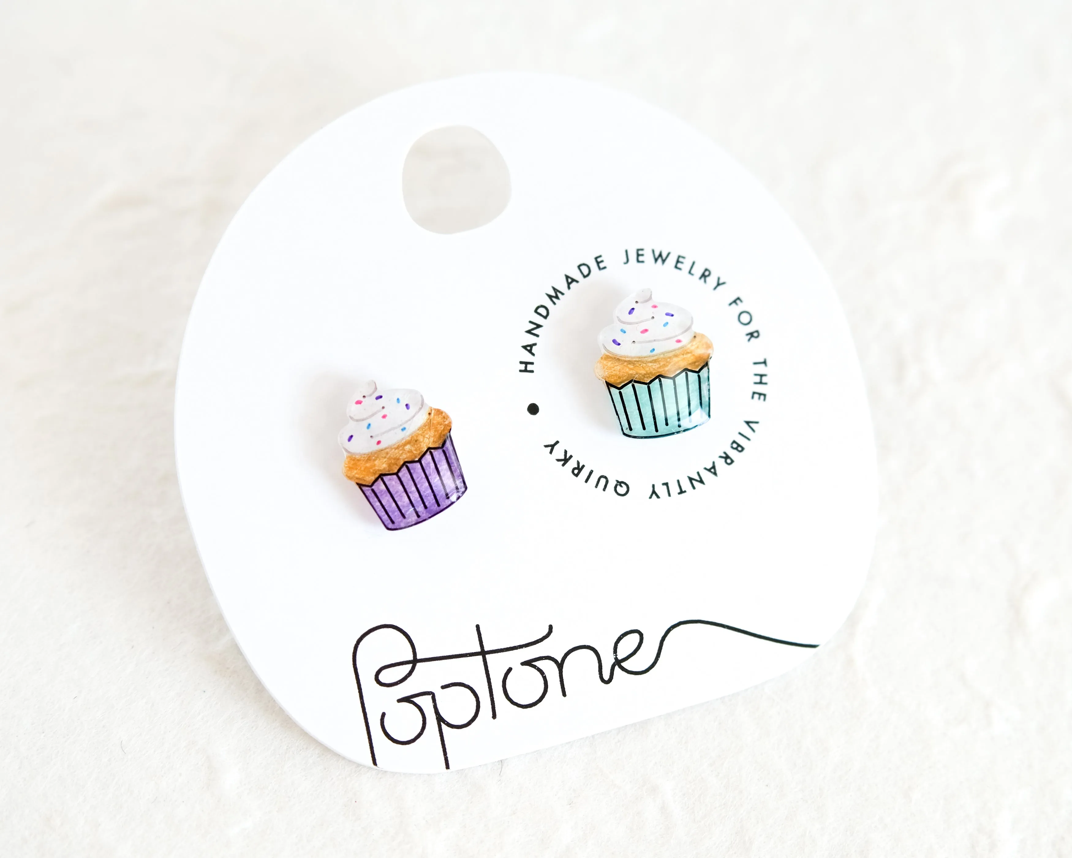 Cute Cupcake Stud Earrings