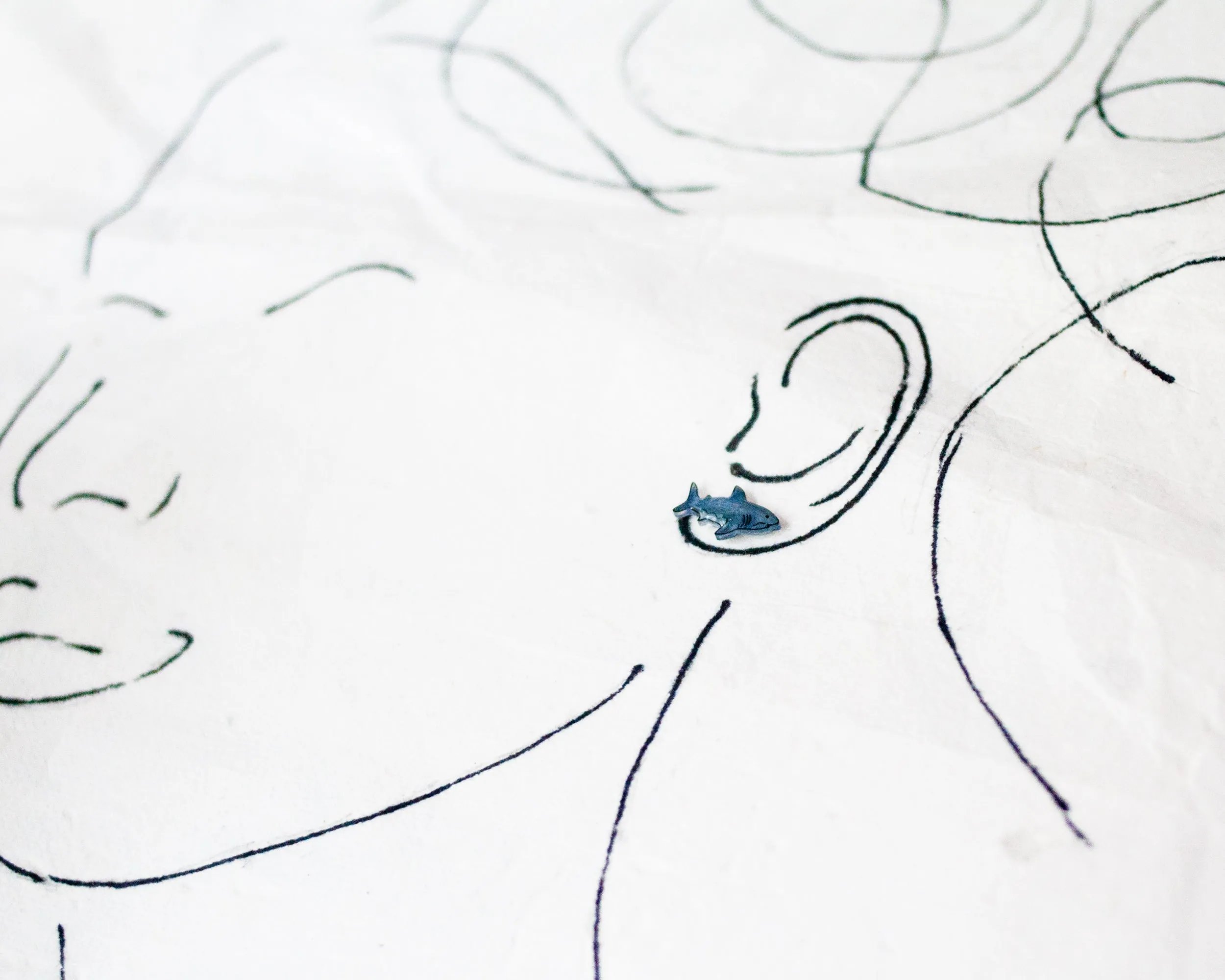 Cute Shark Week Stud Earrings