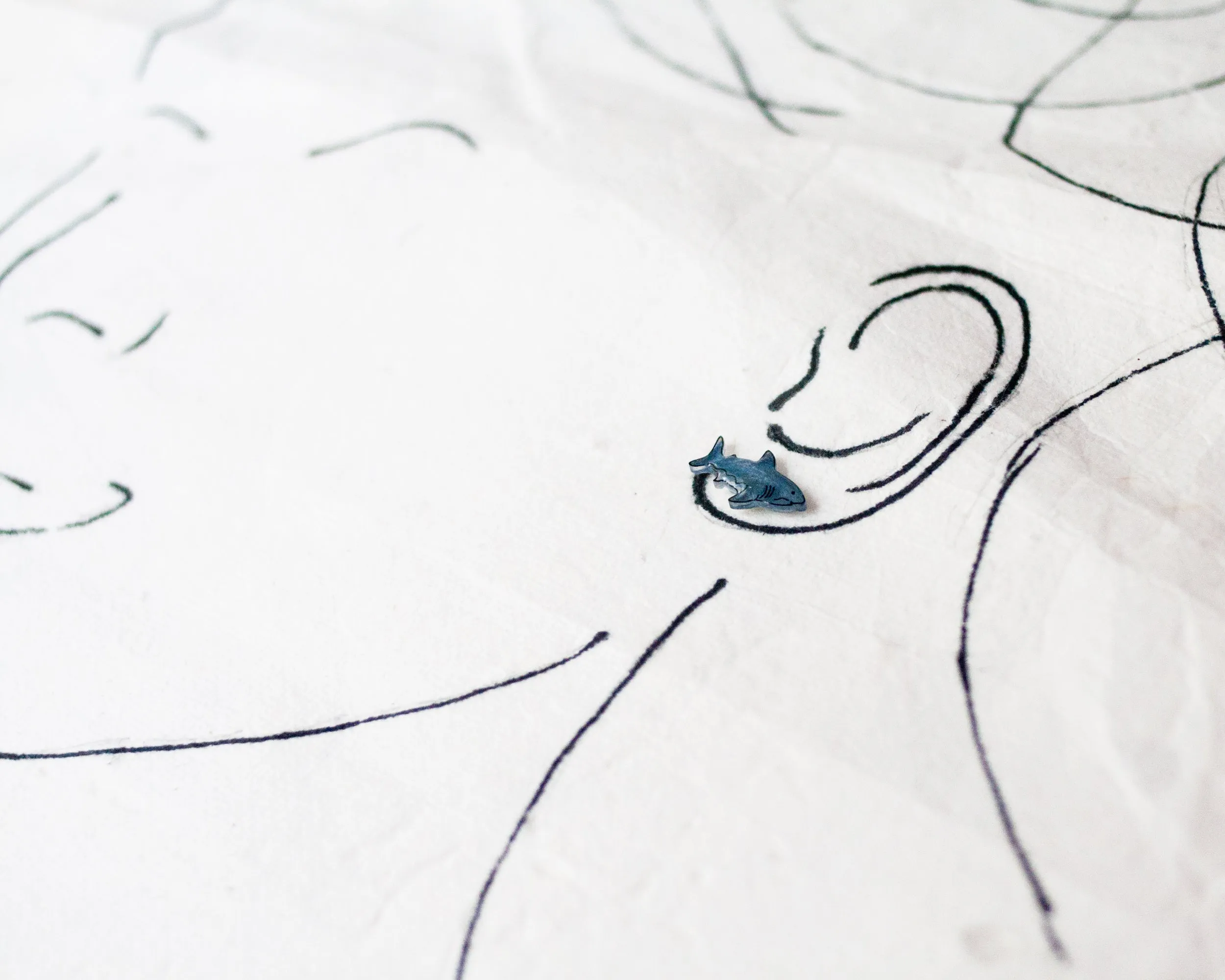 Cute Shark Week Stud Earrings