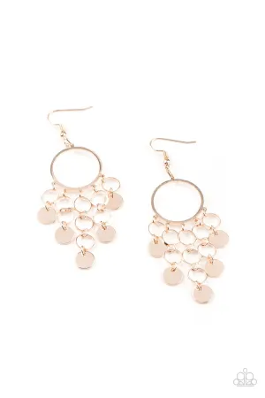 Cyber Chime Rose Gold
Earrings Paparazzi