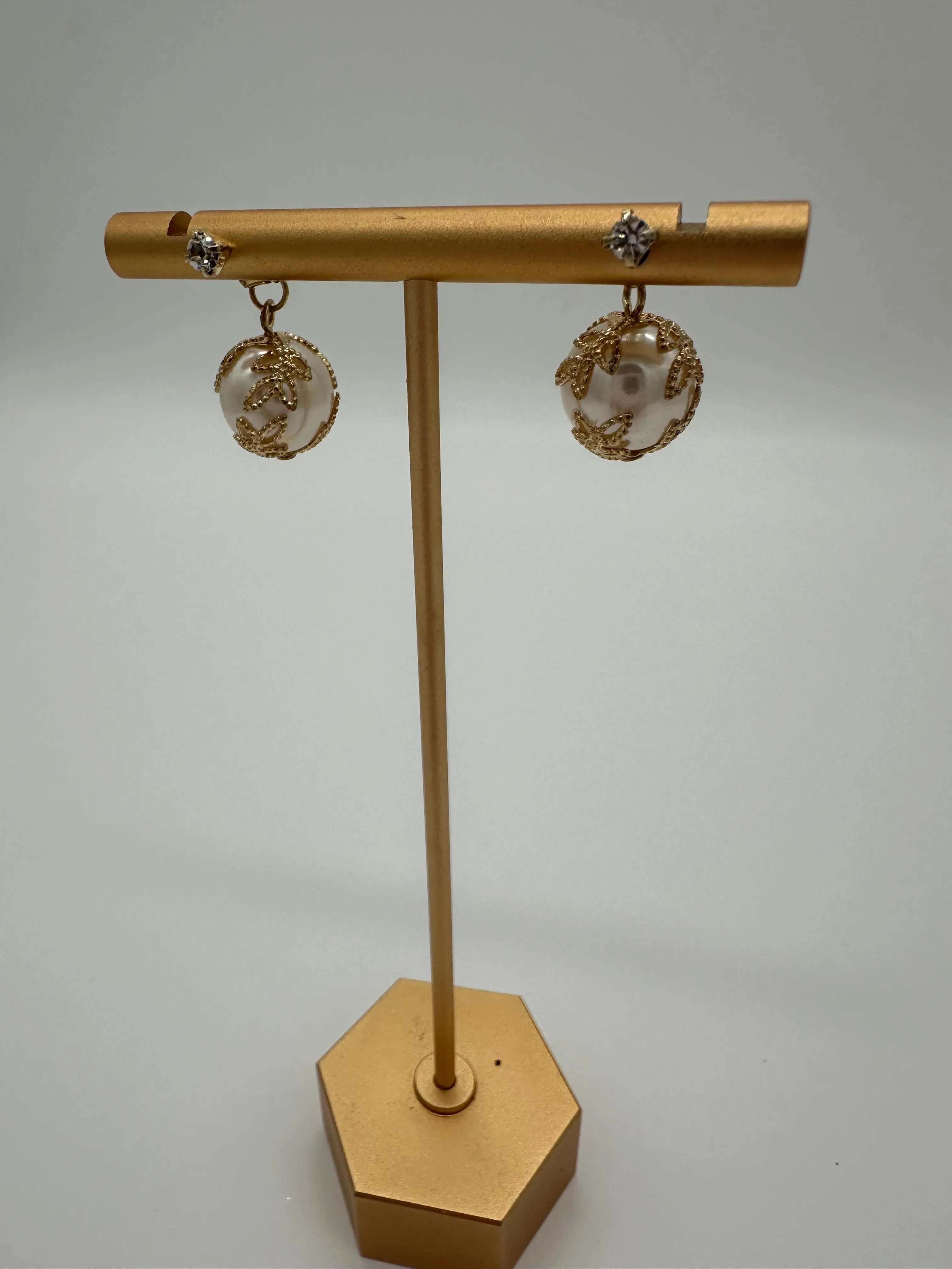 Dangle Post Pearl Earrings