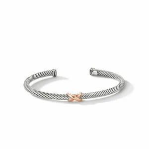 David Yurman  Bracelet in Stainless Steel and 18-Karat Rose Gold