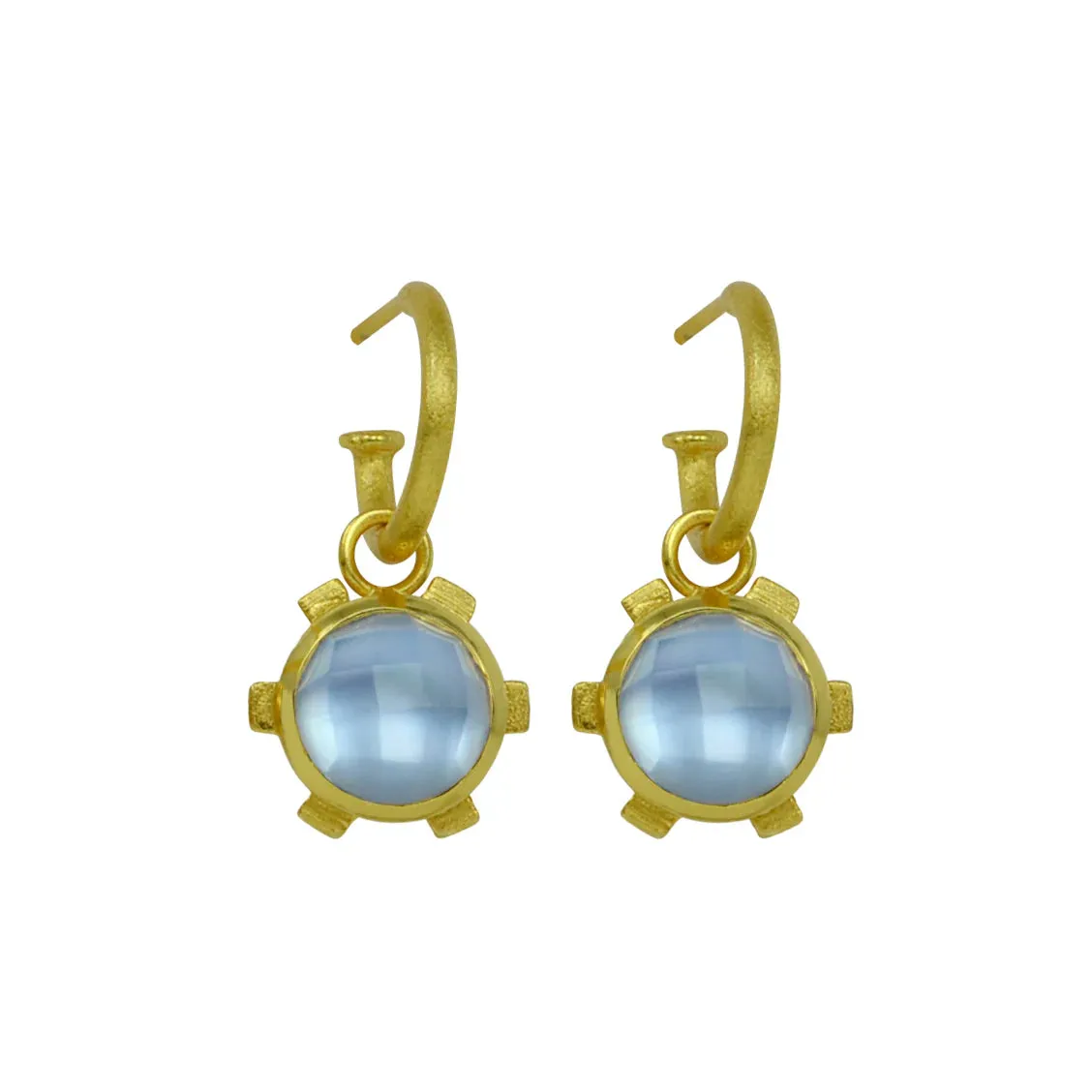 Deco-Bloom Drop Earring Tanzanite Blue