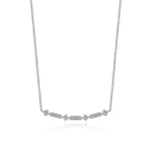 Deco Diamond Bar Necklace
