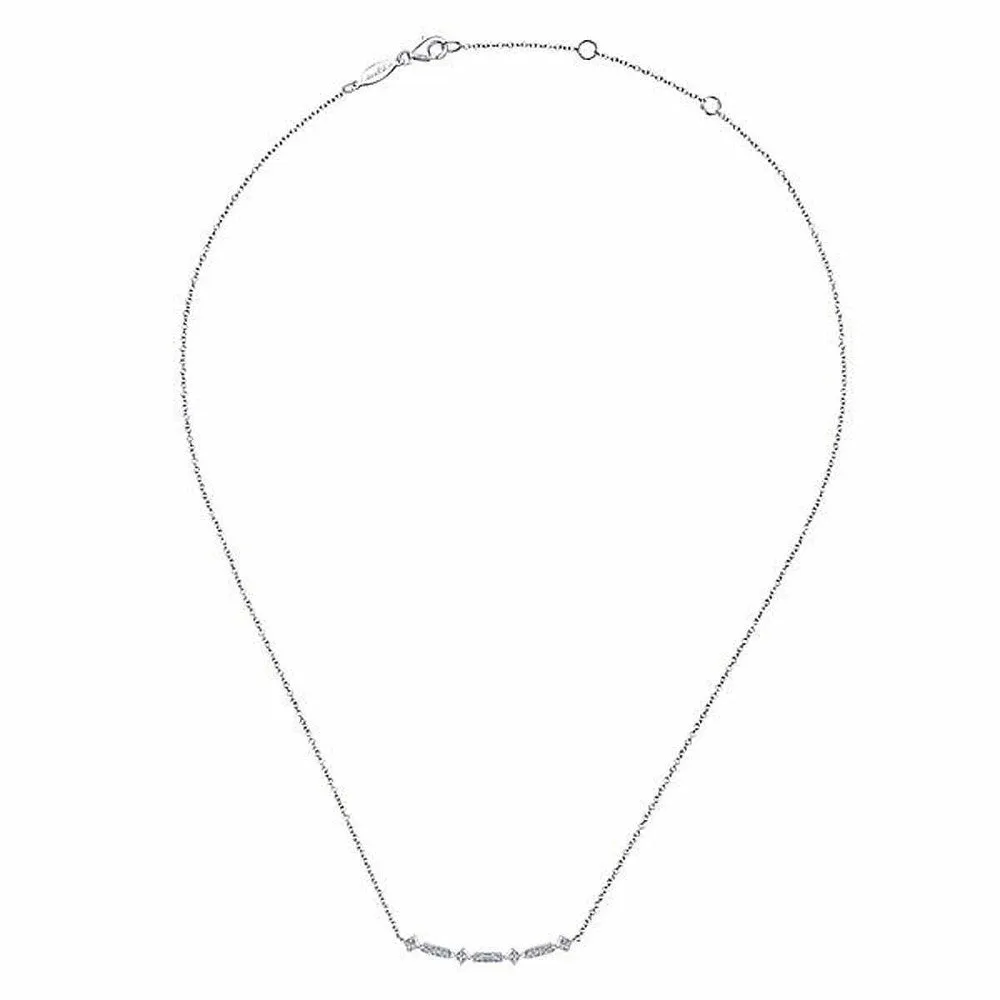 Deco Diamond Bar Necklace