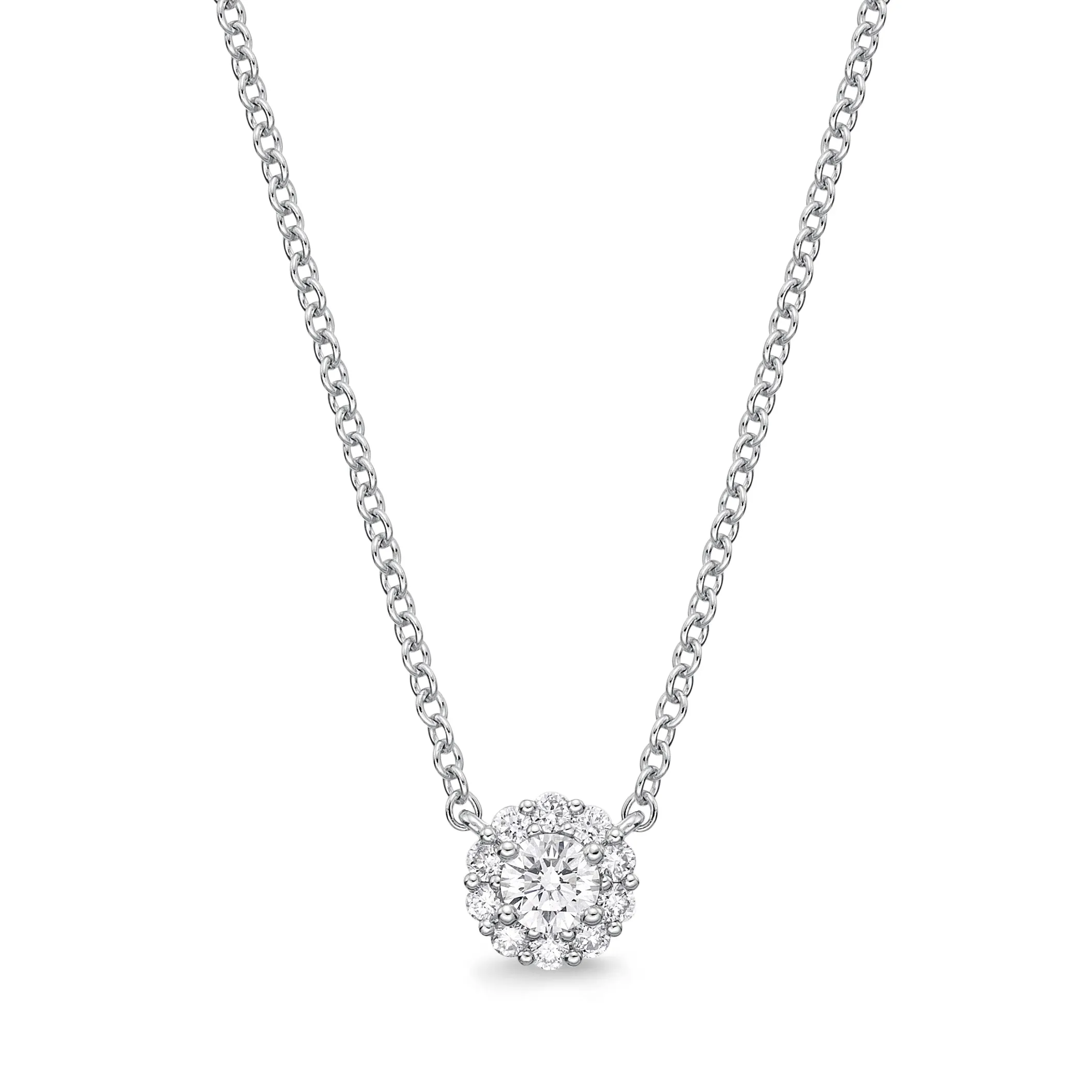 Diamond Blossom Pendant .50 Total Carat Weight