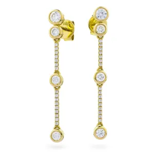 DIAMOND DROP EARRING IN 18K YELLOW GOLD