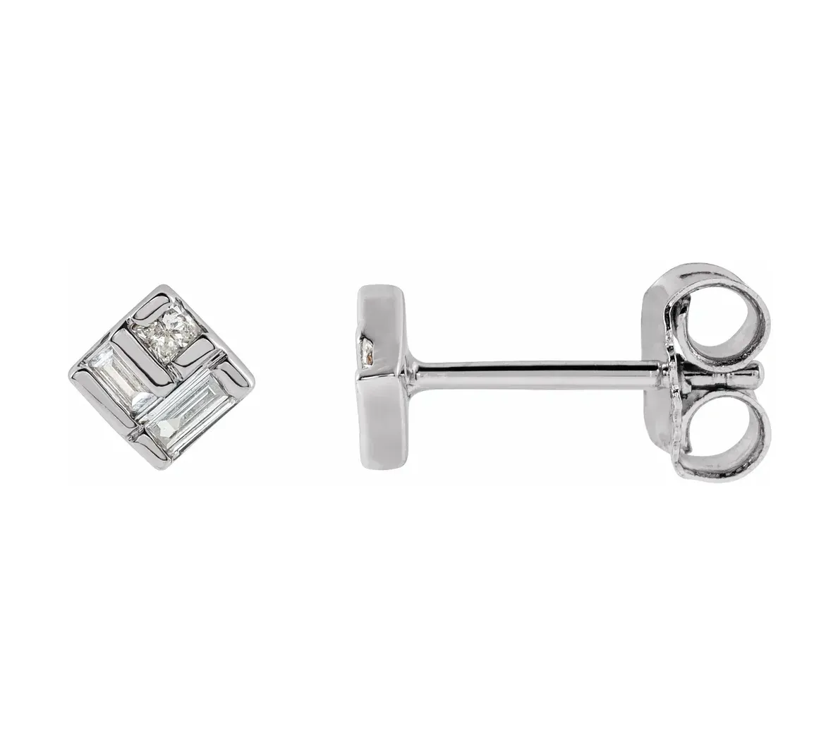 Diamond Geometric Earrings