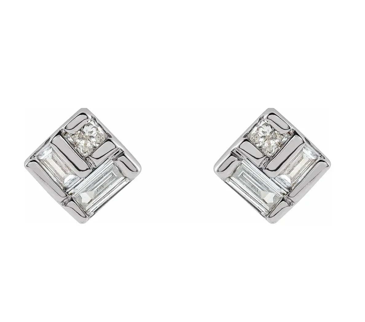 Diamond Geometric Earrings