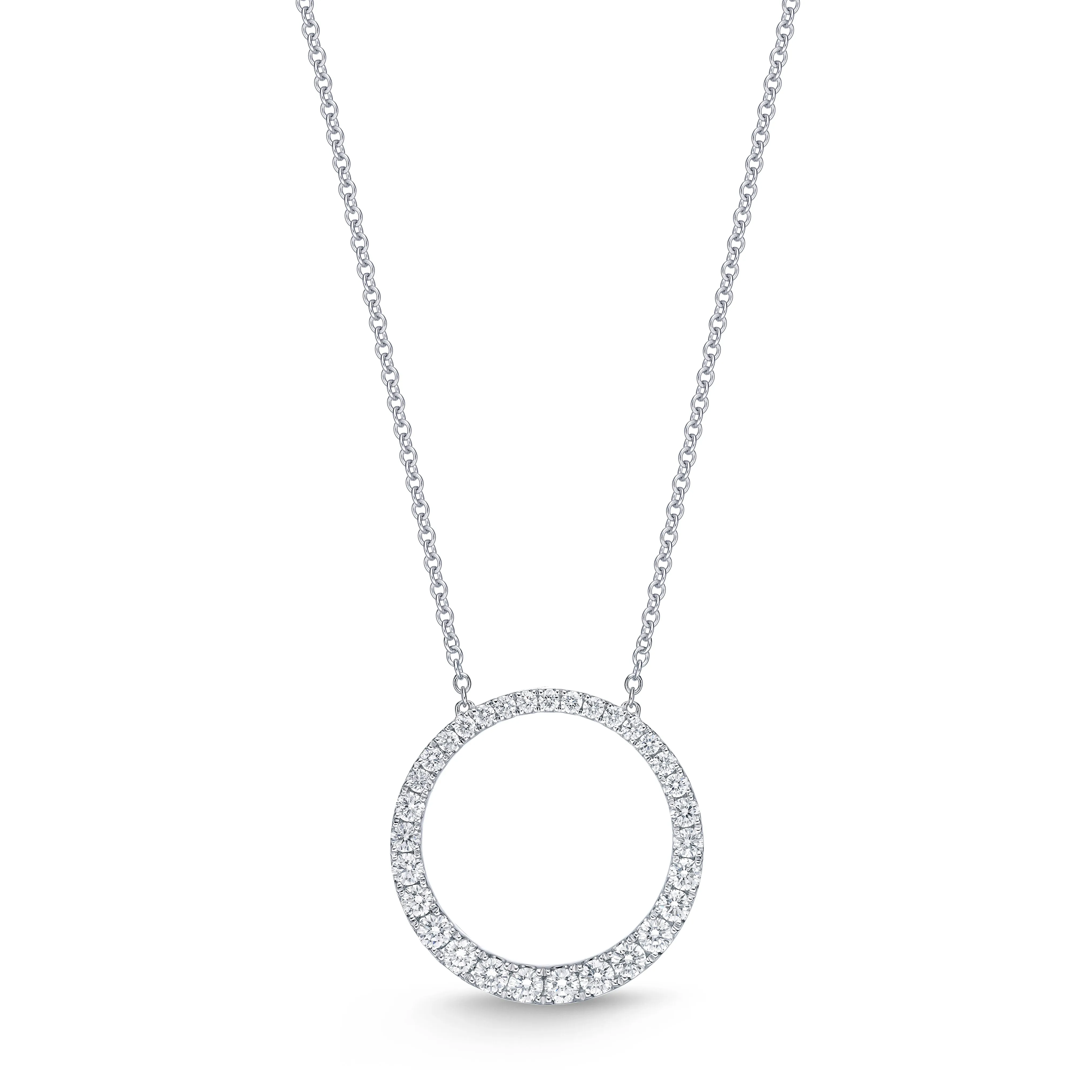 Diamond Graduated Circle Necklace 1.0ctw