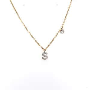 Diamond Initial Necklace