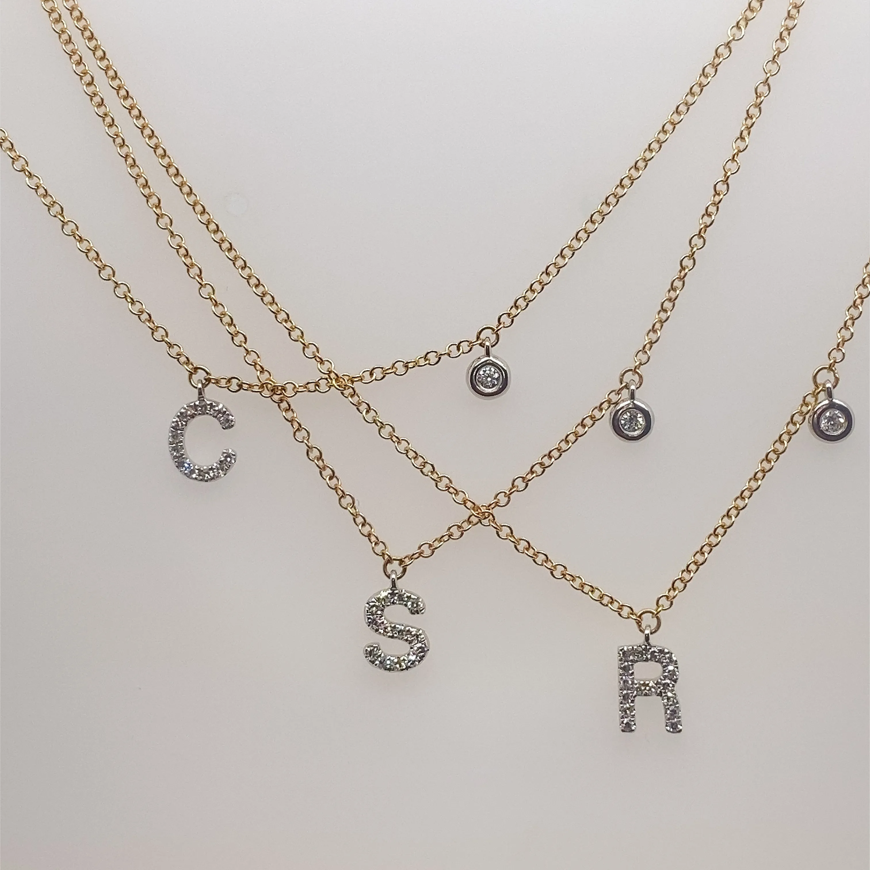 Diamond Initial Necklace