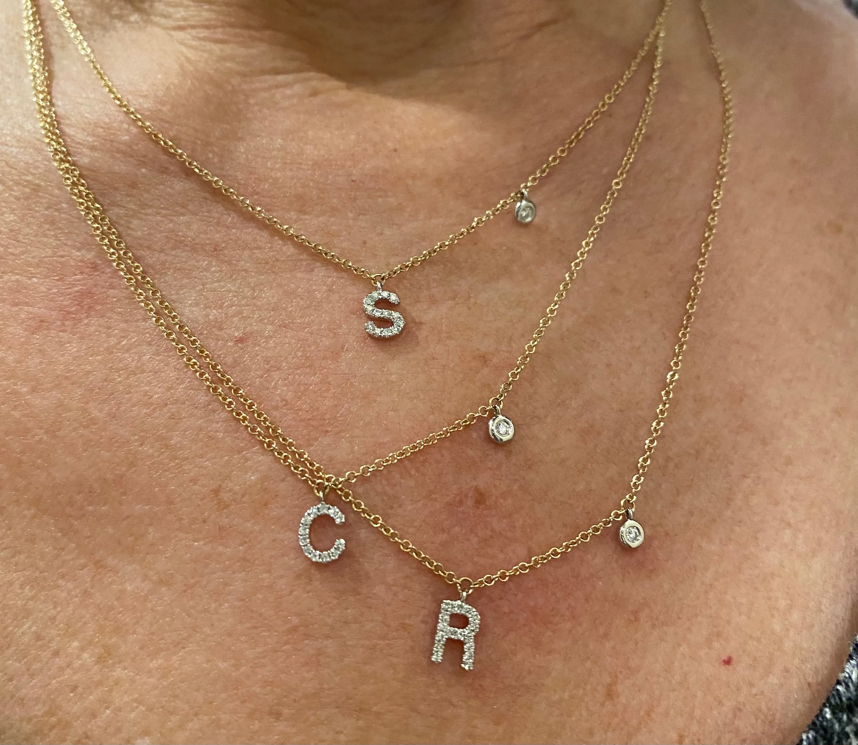 Diamond Initial Necklace
