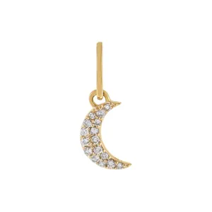 Diamond Moon Charm 14K