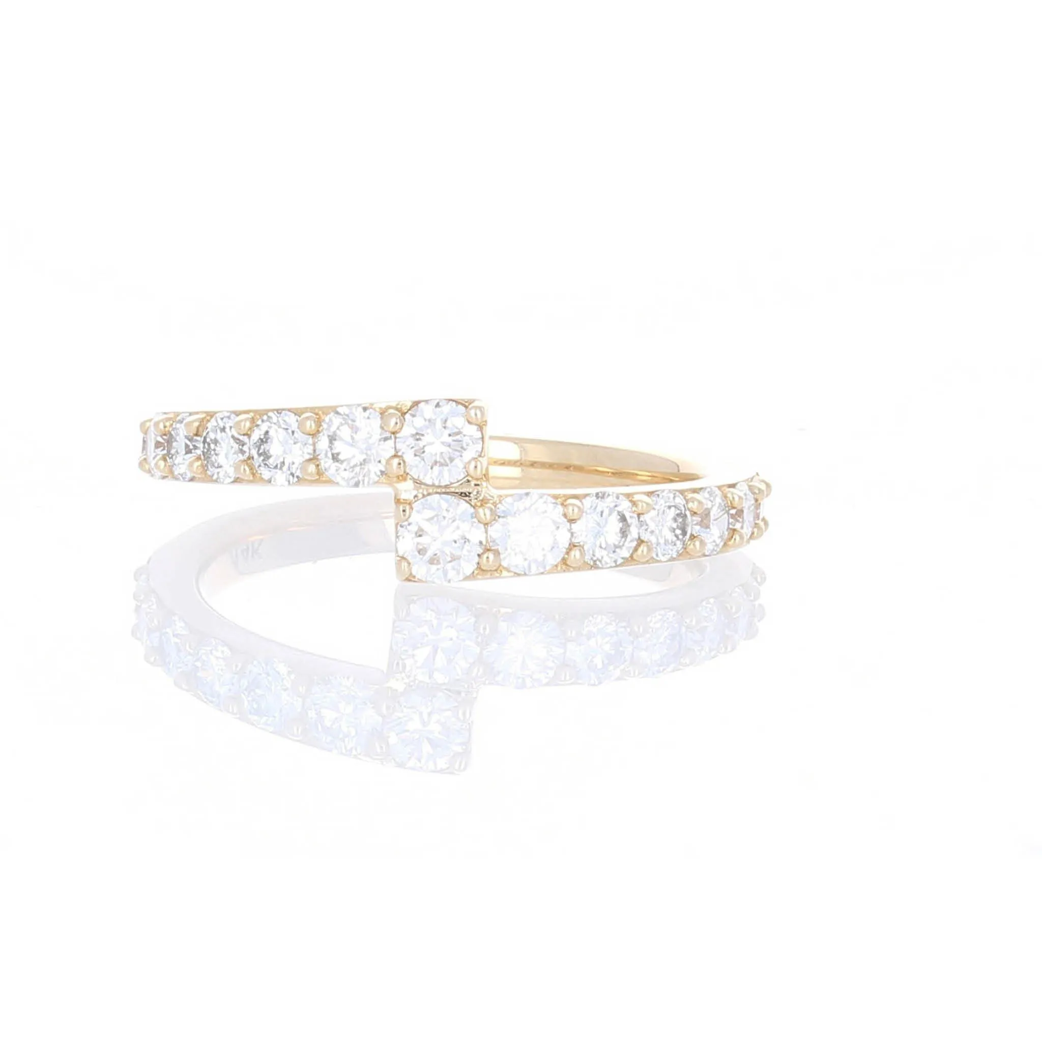 Diamond Off Center Wrap Ring