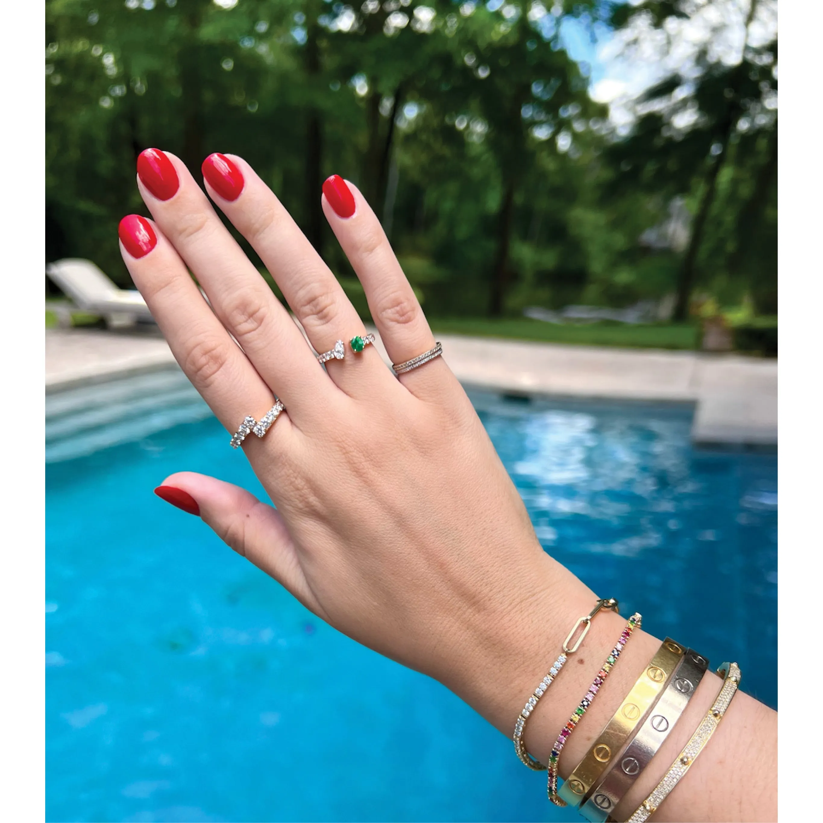 Diamond Off Center Wrap Ring
