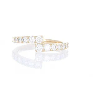 Diamond Off Center Wrap Ring