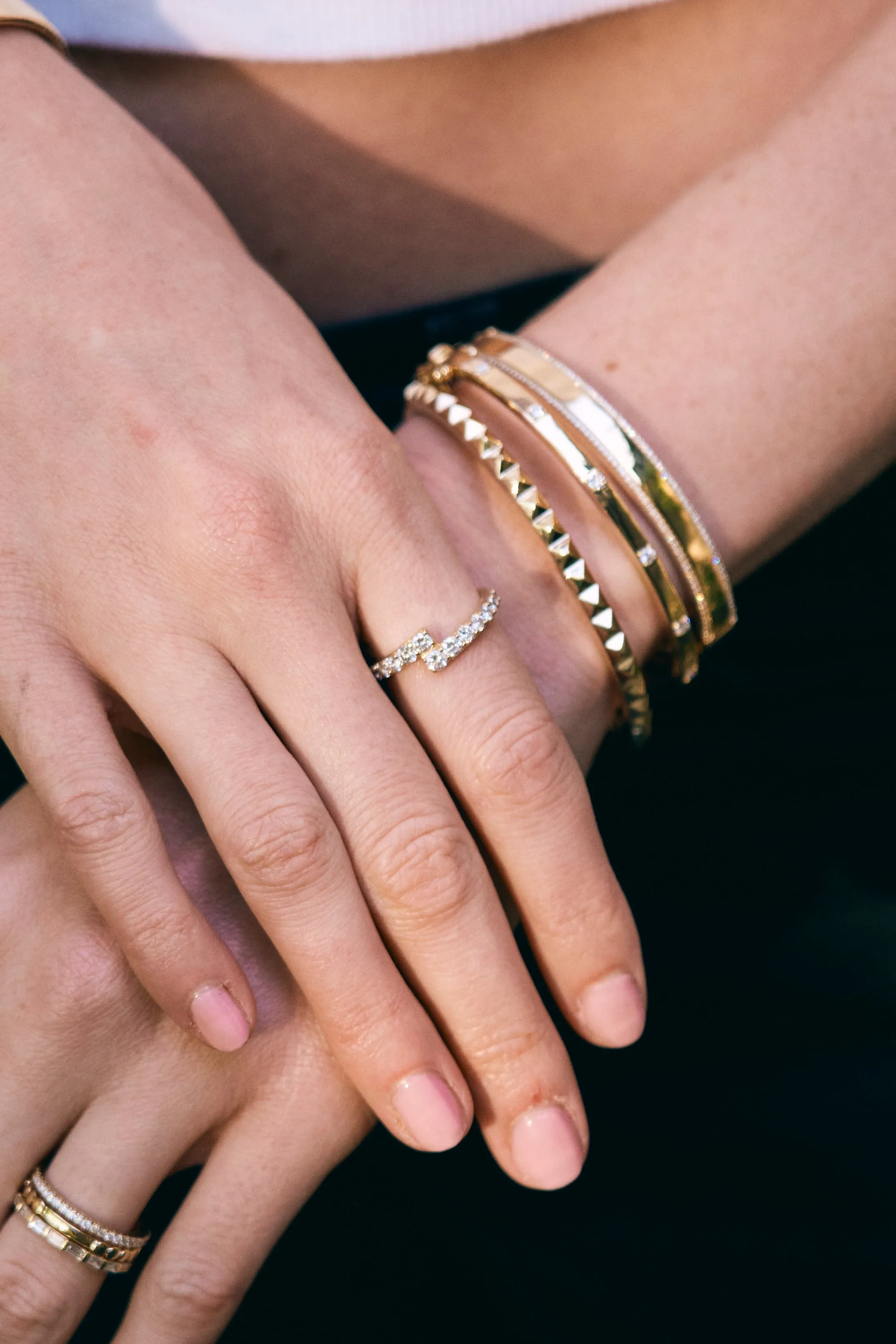 Diamond Off Center Wrap Ring