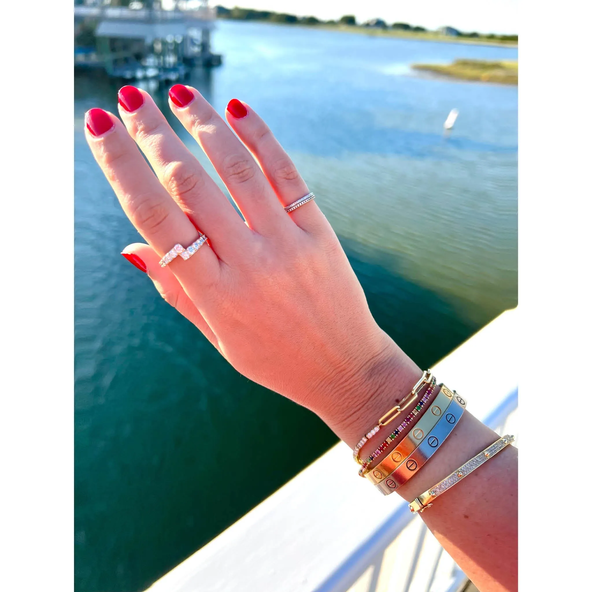Diamond Off Center Wrap Ring