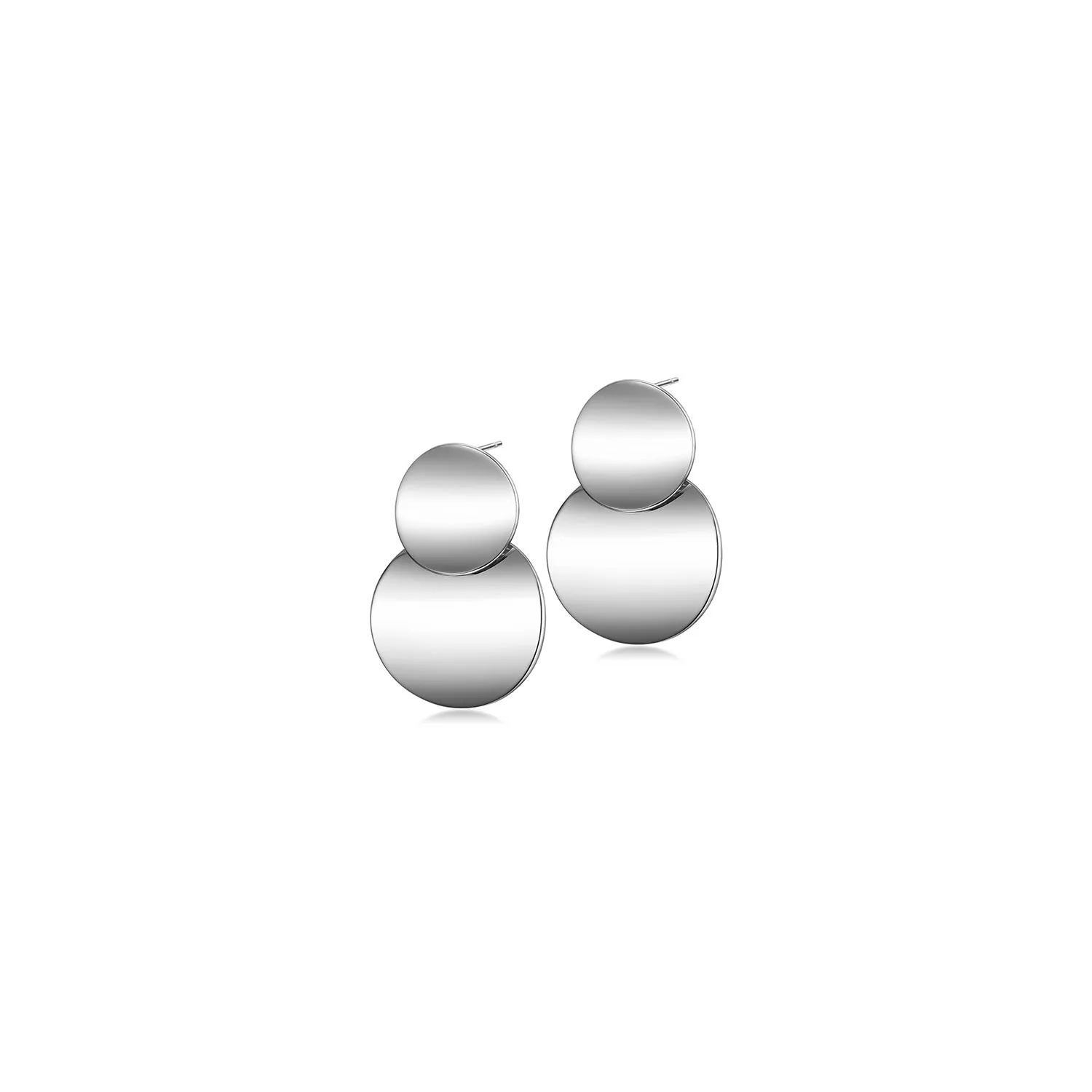 Double Disc Drop Earrings