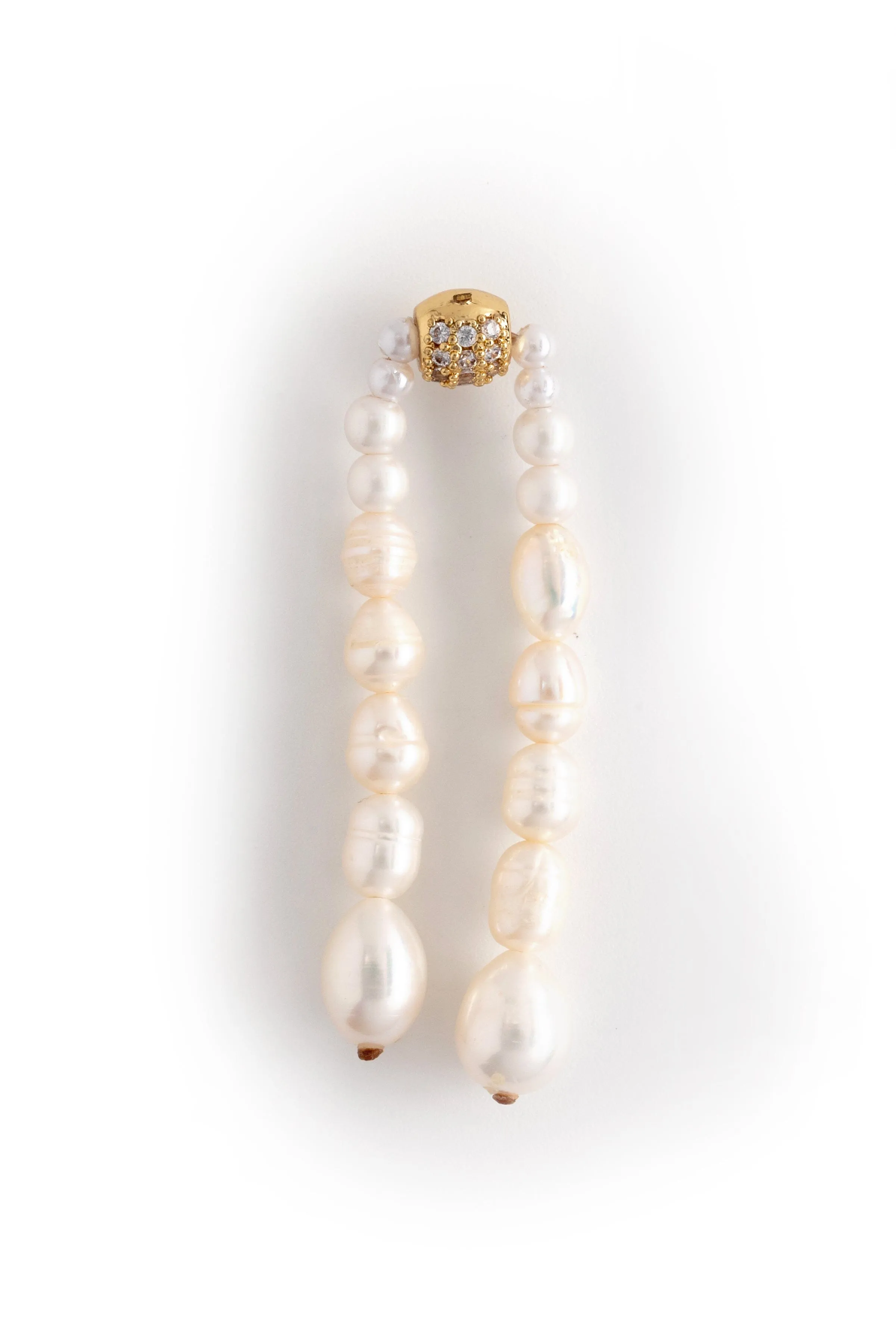 Double Pearl Strand Earrings