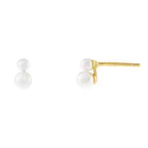 Double Pearl Stud Earring