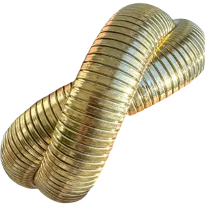 Double Twist Gold Omega Bracelet
