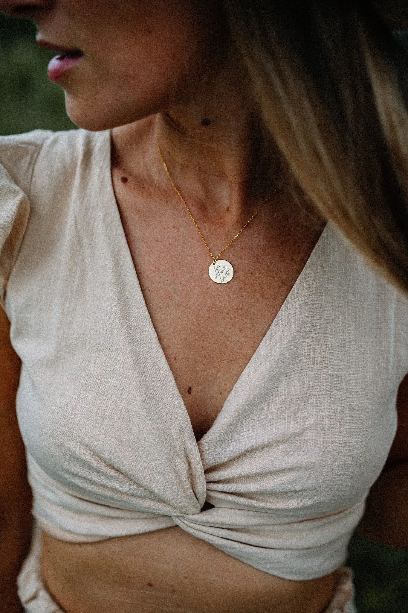 Dream without Fear Love without Limits necklace in GOLD