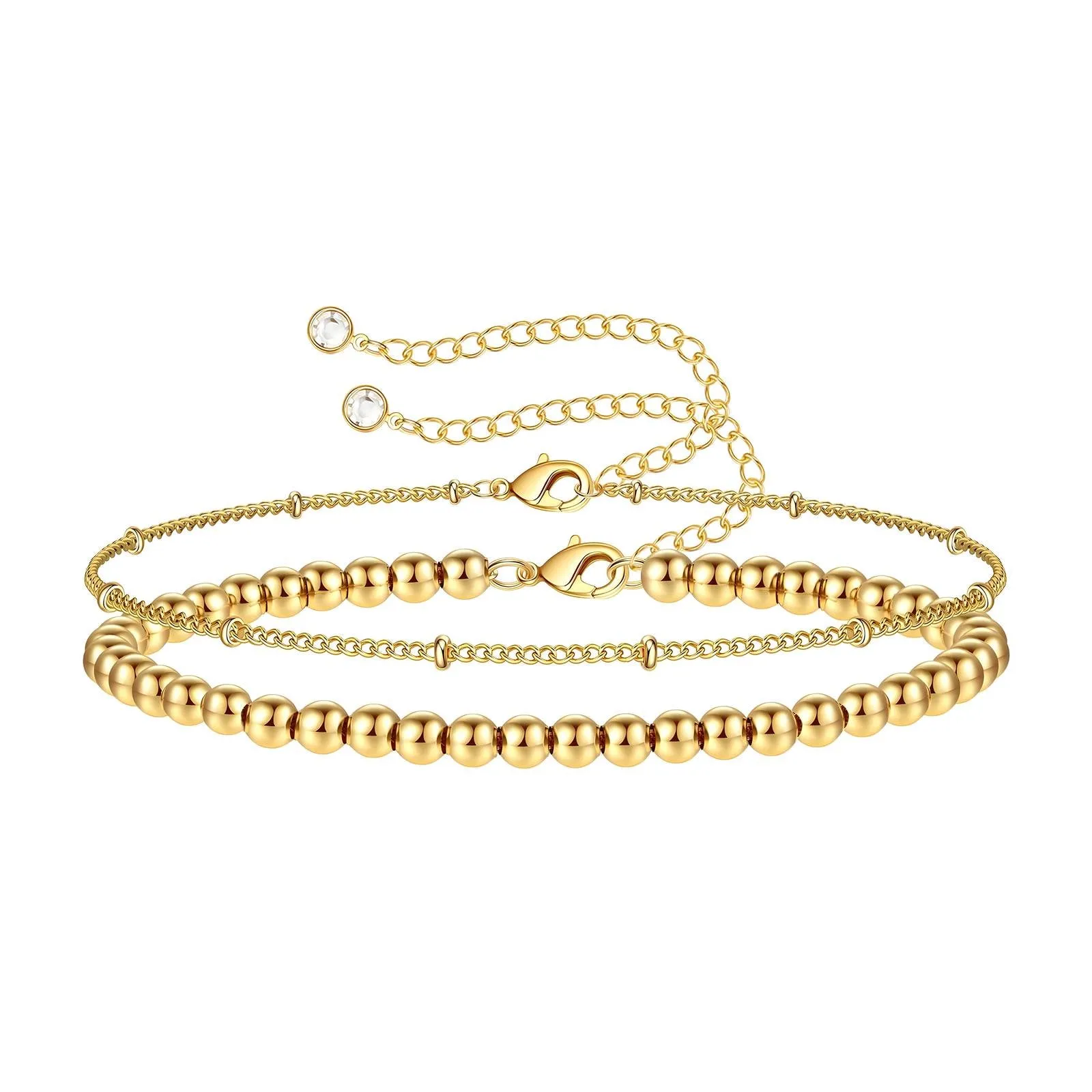 Dual Box-Link Gold Bracelet – 18K Gold