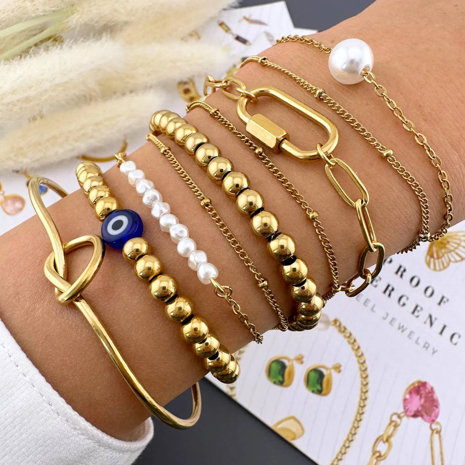 Dual Box-Link Gold Bracelet – 18K Gold