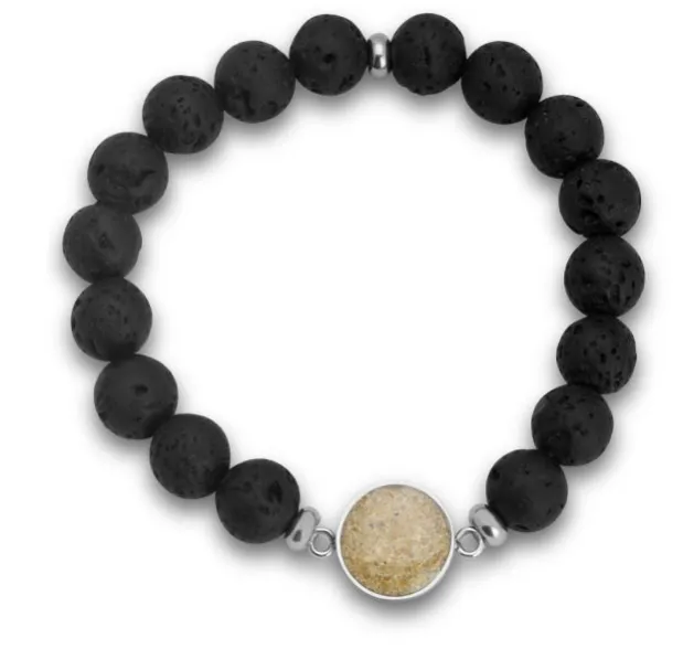 Dune Jewelry Men's Beaded Bracelet - Lava