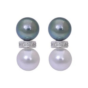 Earrings- South Sea Pearl and Diamond
