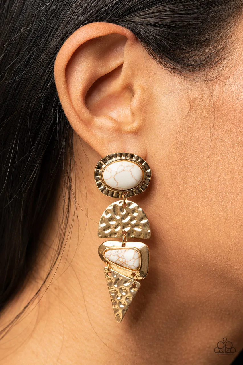 Earthy Extravagance Gold Paparazzi Earrings