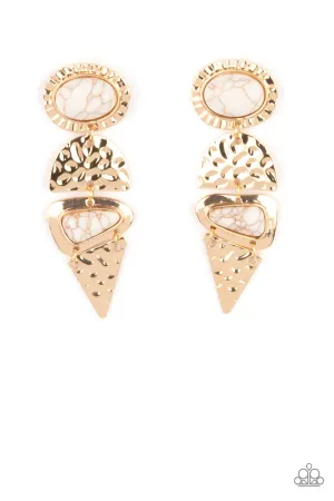 Earthy Extravagance Gold Paparazzi Earrings