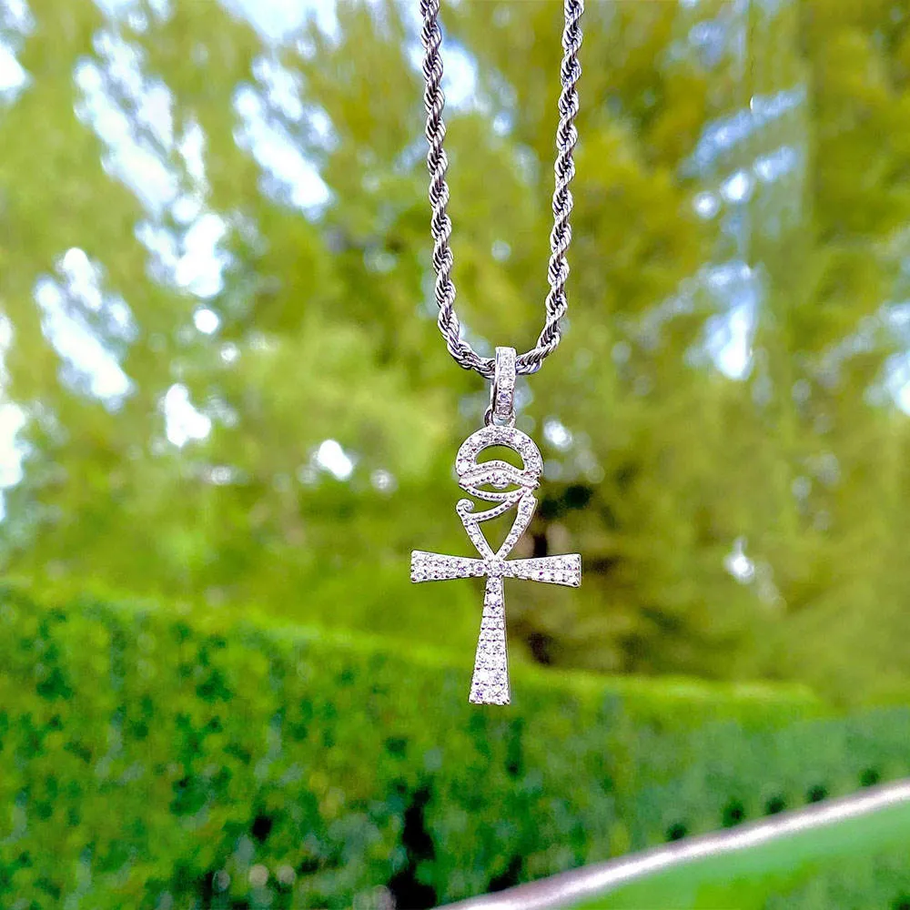 Egyptian Ankh Cross Pendant Necklace For Women/Men Gold Color Eye of Horus Ankh Necklaces Religious Chain