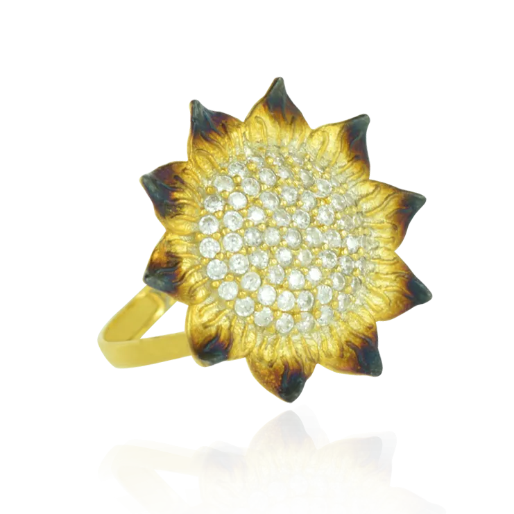 Ember Sunflower Ring