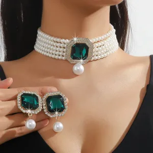 Emerald Green Necklace Set
