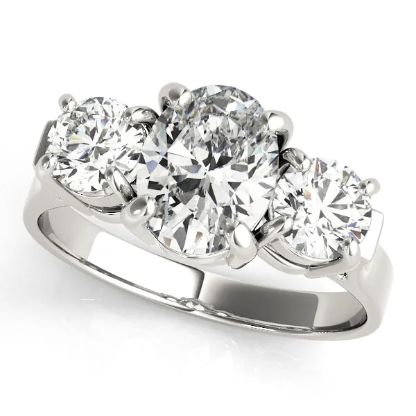 Engagement Rings 3 Stone Oval - TN82740