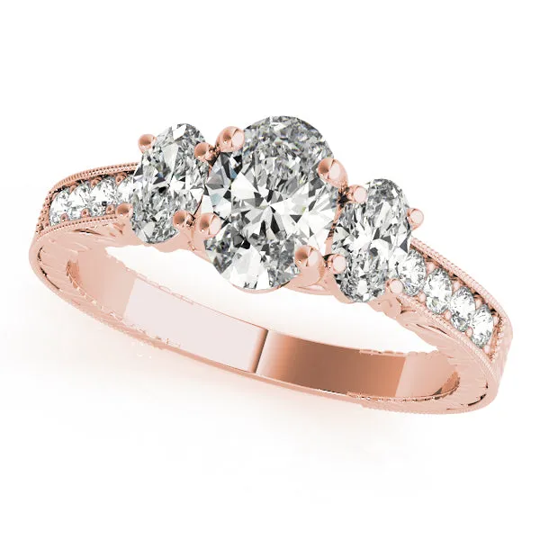 Engagement Rings 3 Stone Oval - TN82818