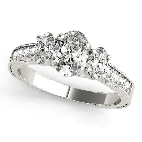 Engagement Rings 3 Stone Oval - TN82818