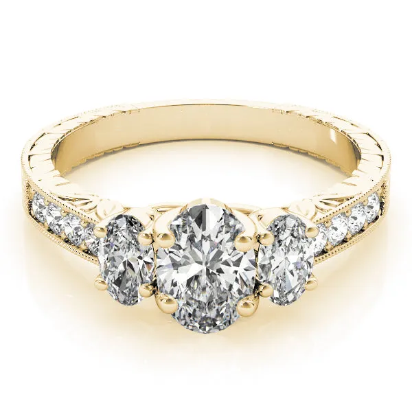 Engagement Rings 3 Stone Oval - TN82818