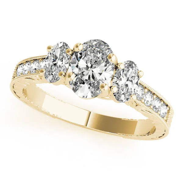 Engagement Rings 3 Stone Oval - TN82818