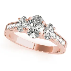 Engagement Rings 3 Stone Oval - TN82818