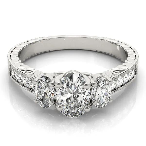 Engagement Rings 3 Stone Oval - TN82818