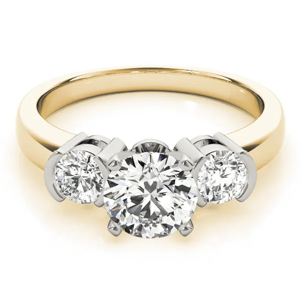 Engagement Rings 3 Stone Round - TN81934