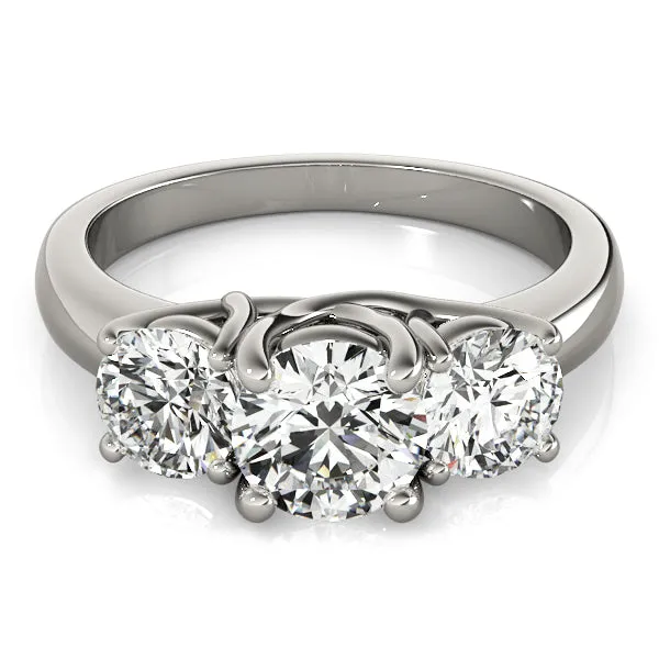 Engagement Rings 3 Stone Round - TN81978