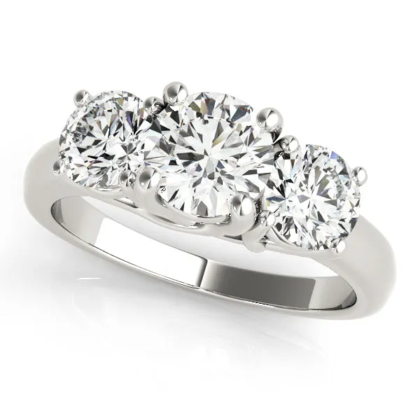 Engagement Rings 3 Stone Round - TN81978