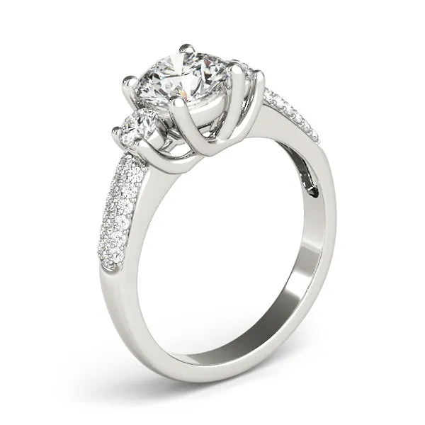 Engagement Rings 3 Stone Round - TN84177